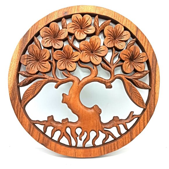 Tree of Life Frangipani Panel - 40cm - Picture 1 of 2